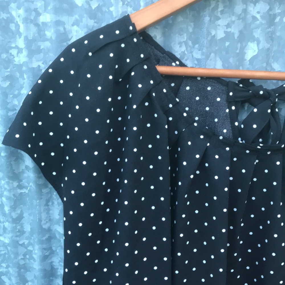 NWT LC Lauren Conrad Polka-dot Blouse
